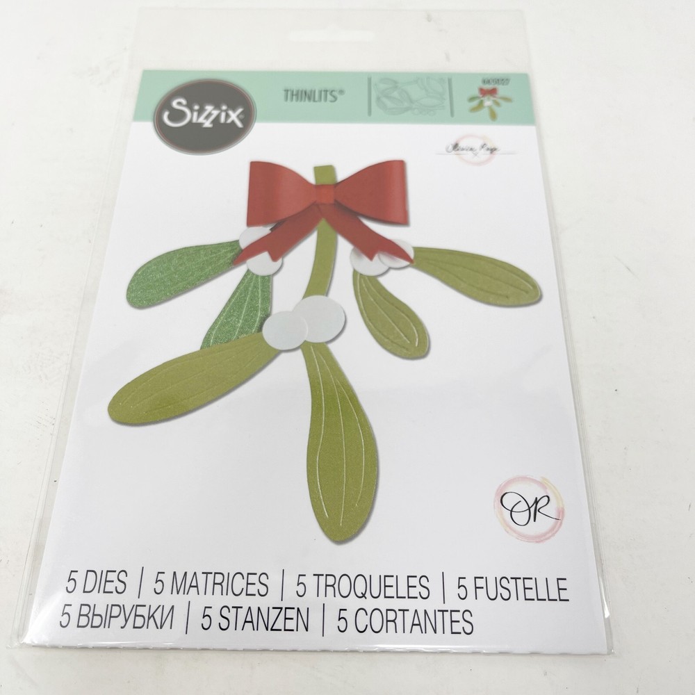 Sizzix Thinlits Christmas Cutting Dies Bundle Holly Mistletoe Winter NEW
