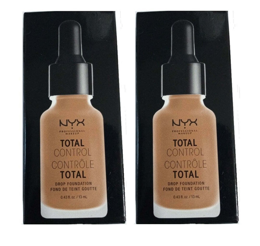 Pack of 2 NYX Total Control Drop Foundation, Cappuccino # TCDF17