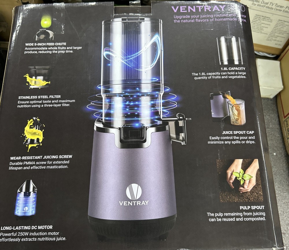 Slow Masticating Juicer, Cold Press Juicer Machines with 5.3" Extra Large