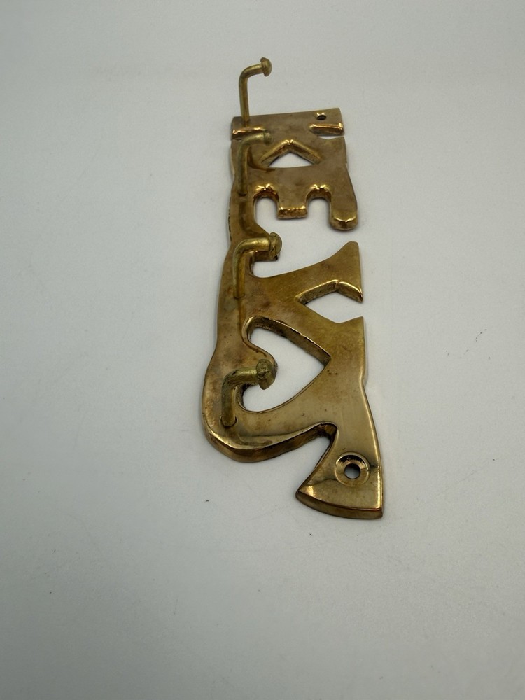 Vintage Solid Brass Key wall hanging Holder entry way Organize