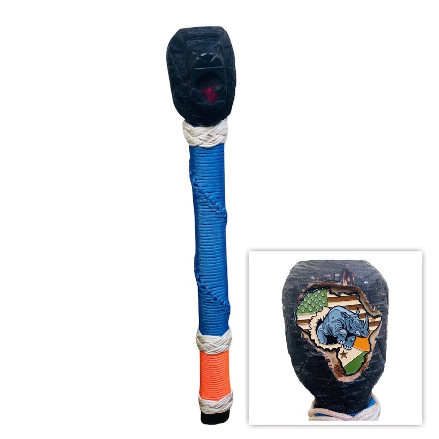 Handmade Wood Talking Stick, 23" Long, 2lbs, Black