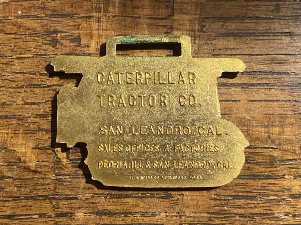 Caterpillar Tractor Co Cat 60 Watch Fob Implement Plow