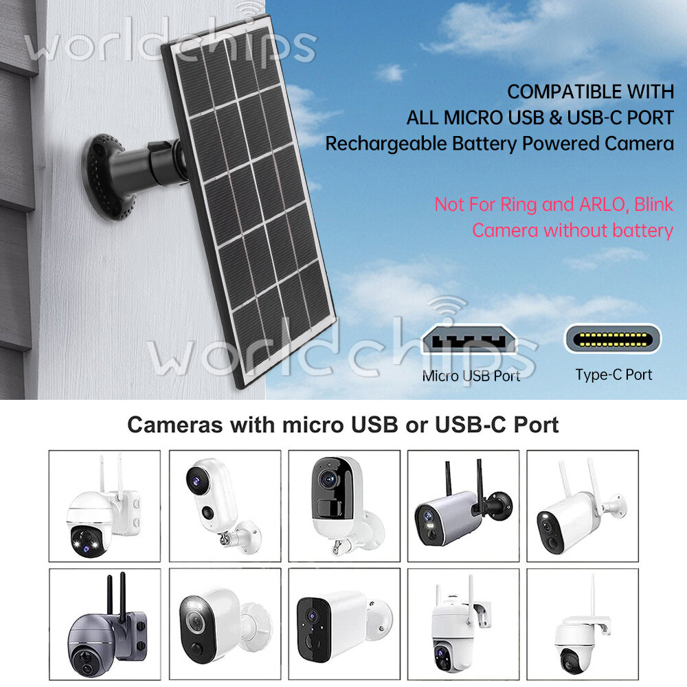 8W 5V Microcrystal Solar Panel + Mounting Bracket For Security Camera Water Pump