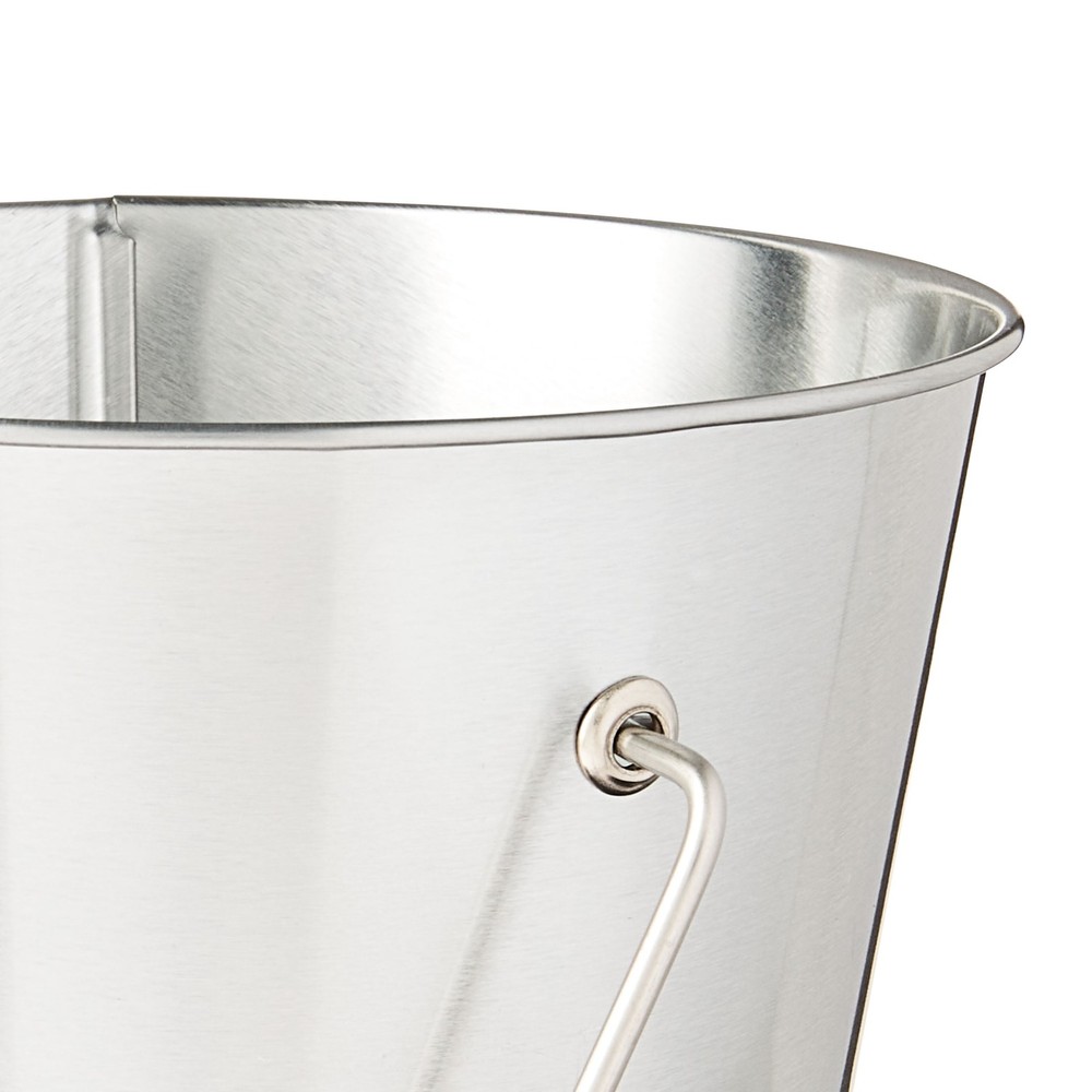 Silver Tin Pail with Handle, 4.6"