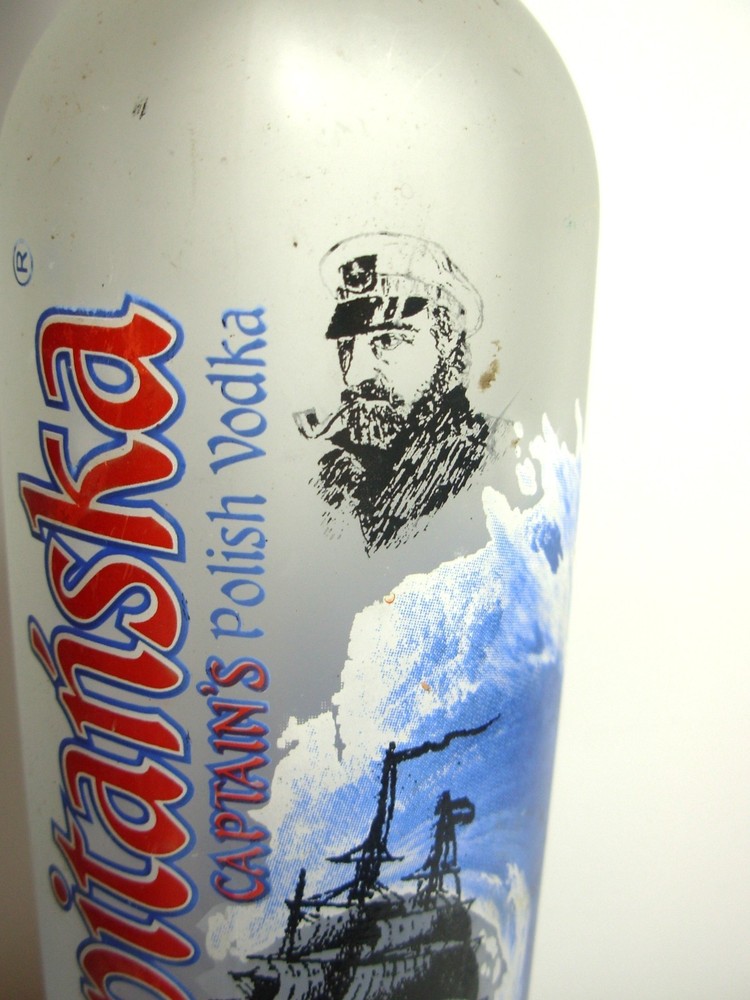 Kapitanska (Captain's) Polish Vodka Bottle (EMPTY)