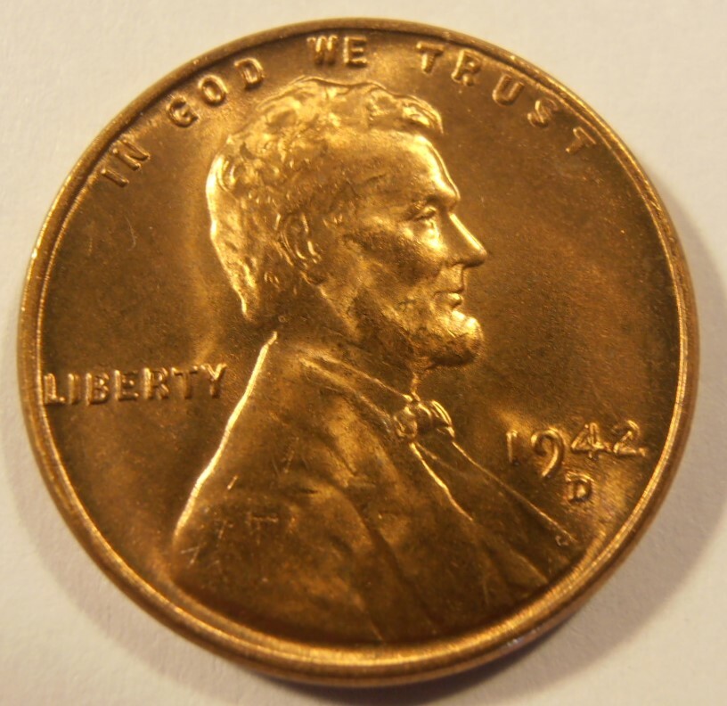 1942 D Lincoln Cent - BU from a nice roll