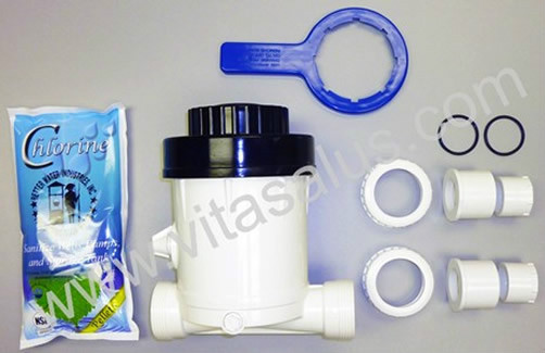 Vitasalus Inline Chlorinator Chlorine Feeder System