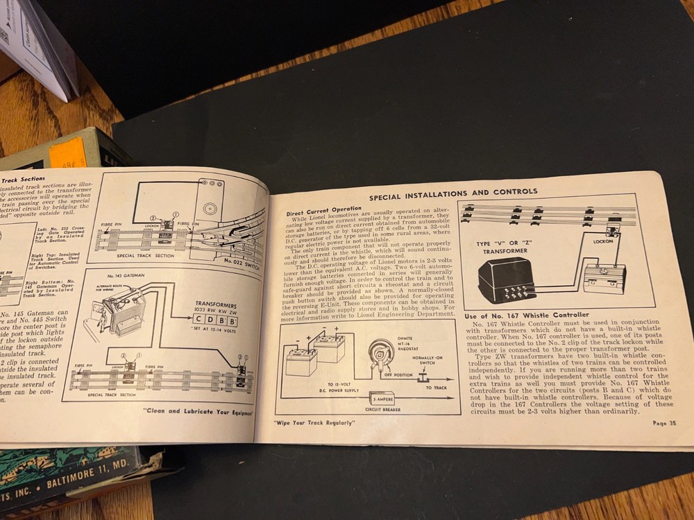1952 Instructions For Assembling And Operating Lionel Trains & some Grass