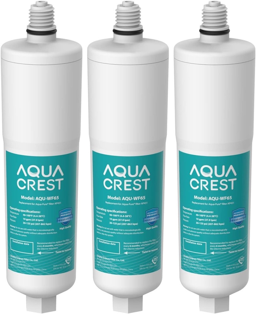 AQUA CREST AP431 Replacement Cartridge for Aqua-Pure AP430SS, 3 Packs