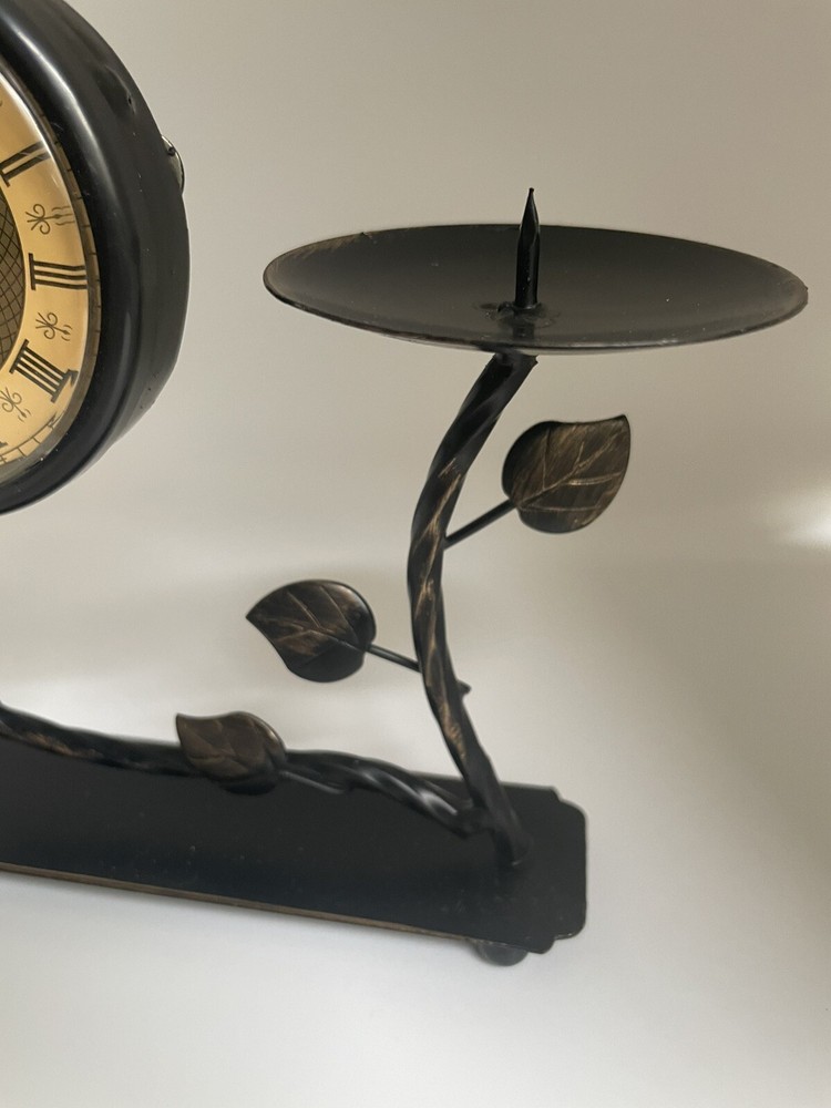 Rustic Vine Clock Candle Holder - Brand New