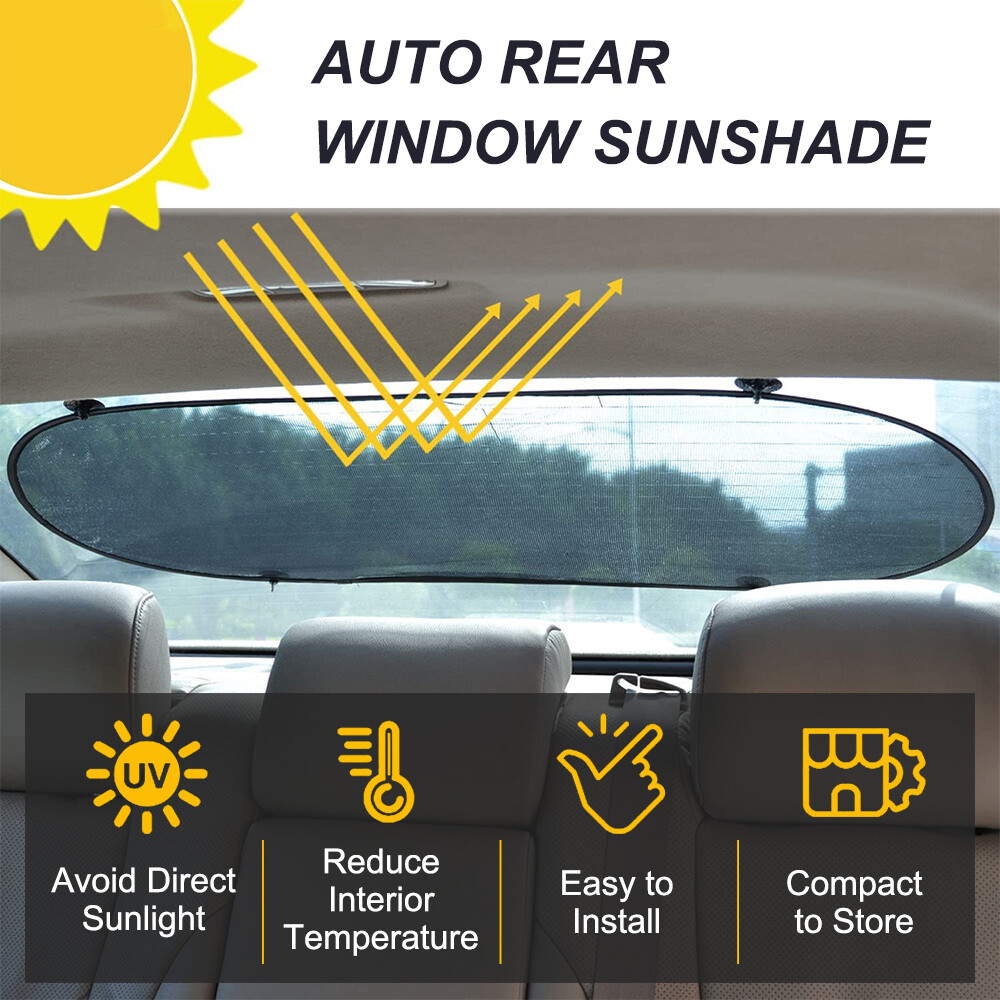 Foldable Car Rear Window Sun Shade Windshield Visor Mesh Cover UV Protection
