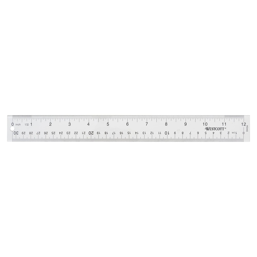 10562 Acrylic Clear Ruler 12 In