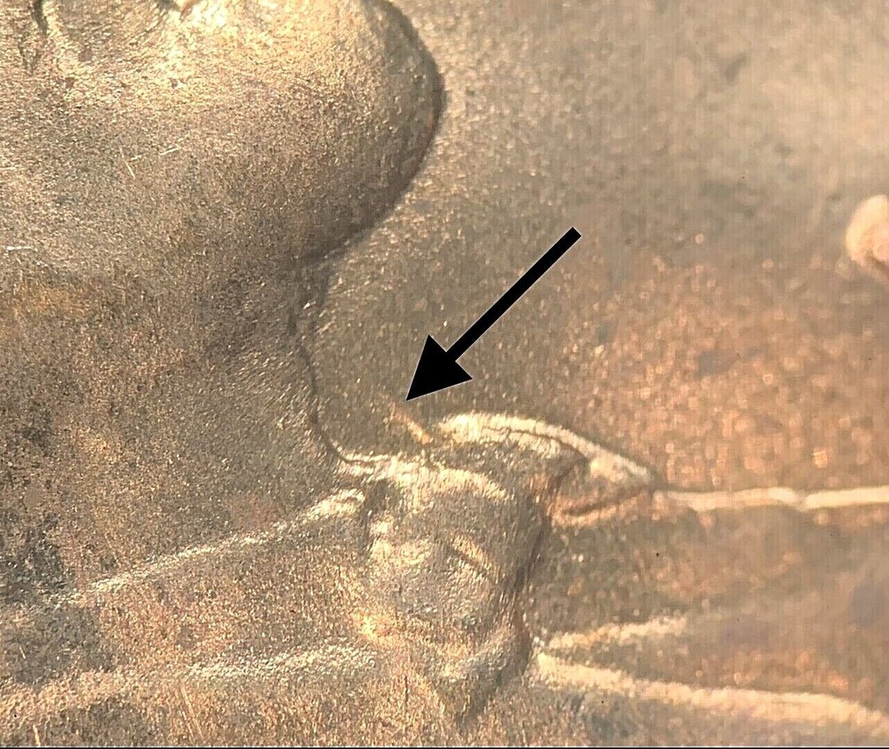 1955 S Lincoln Wheat Cent-"Clash Die Error on Reverse"-(GEM/BU/RED)-Awesome!