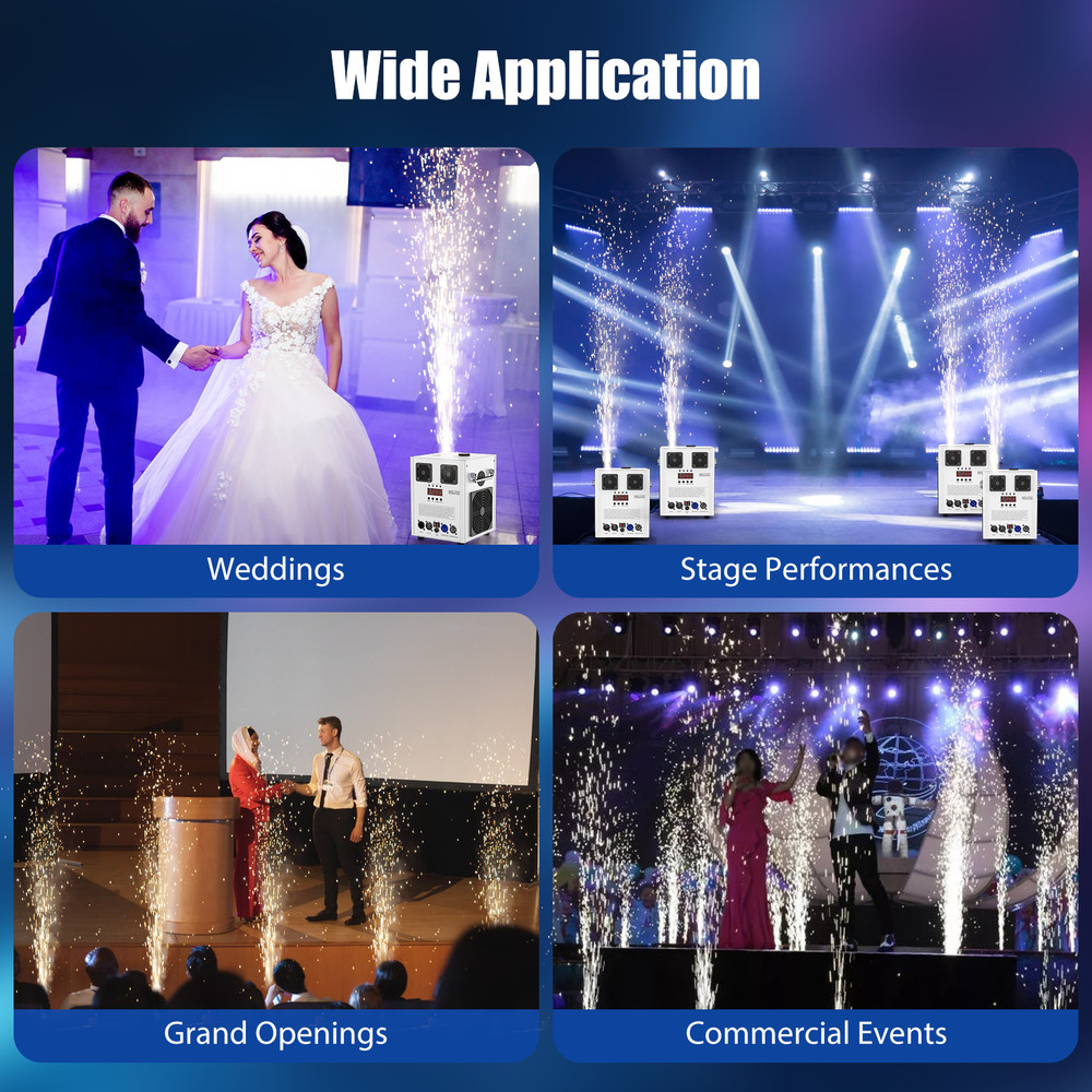 700W Cold Spark Machine Firework Control System Stage Effect DMX512 Wedding dj