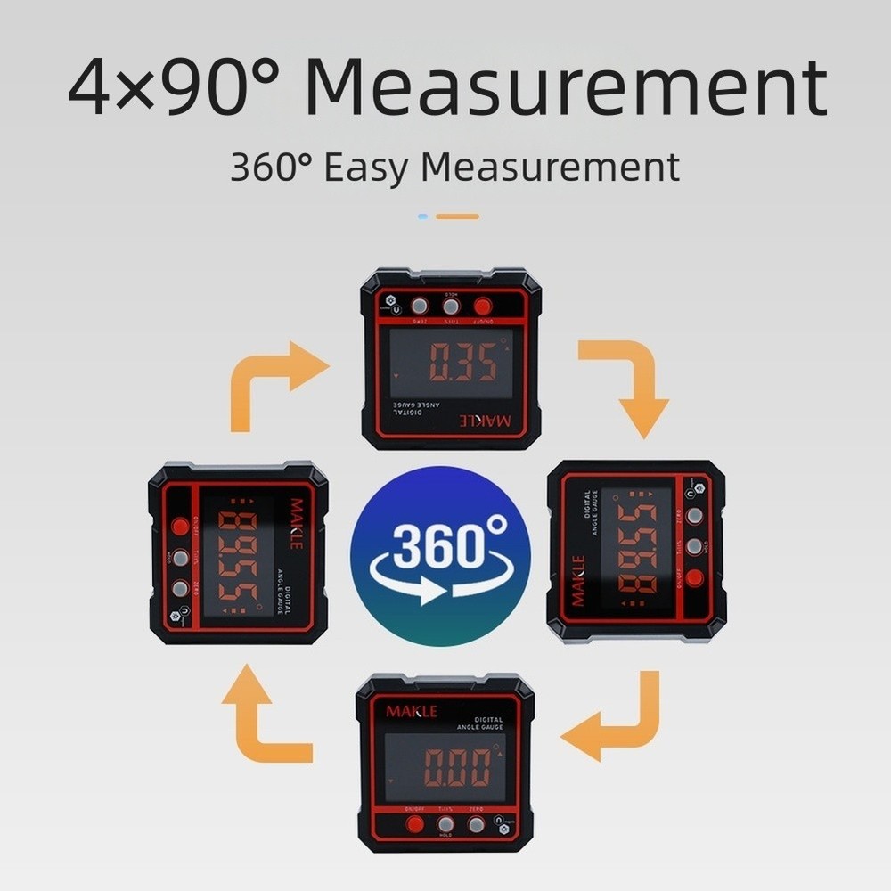 Magnetic Base Electronic Digital Angle Box for Accurate Inclination Reading