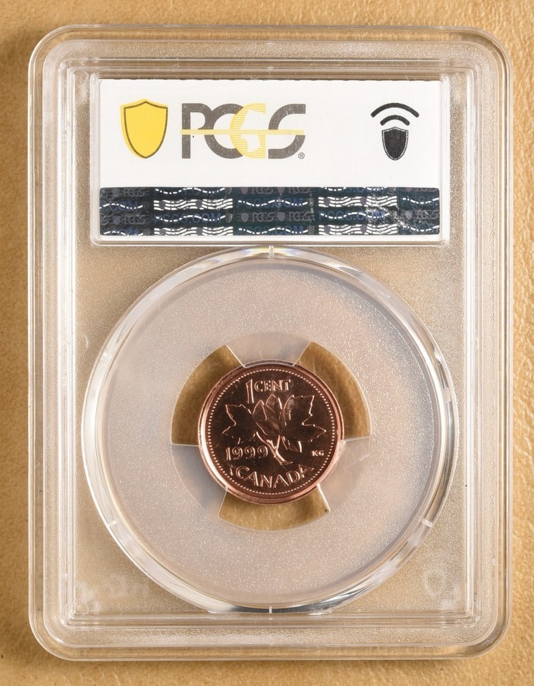 1999 Canada One Cent PCGS PL67RD