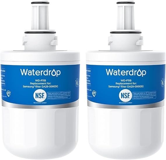 Waterdrop DA29-00003G Refrigerator Water Filter, Replacement for Samsung® (2)