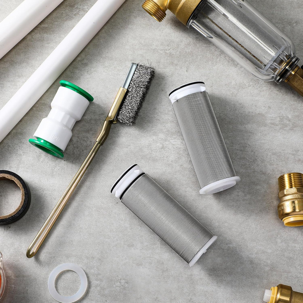 2 Pieces Spin Down Sediment Filter with Brush, Spin Down Sediment Filters Replac