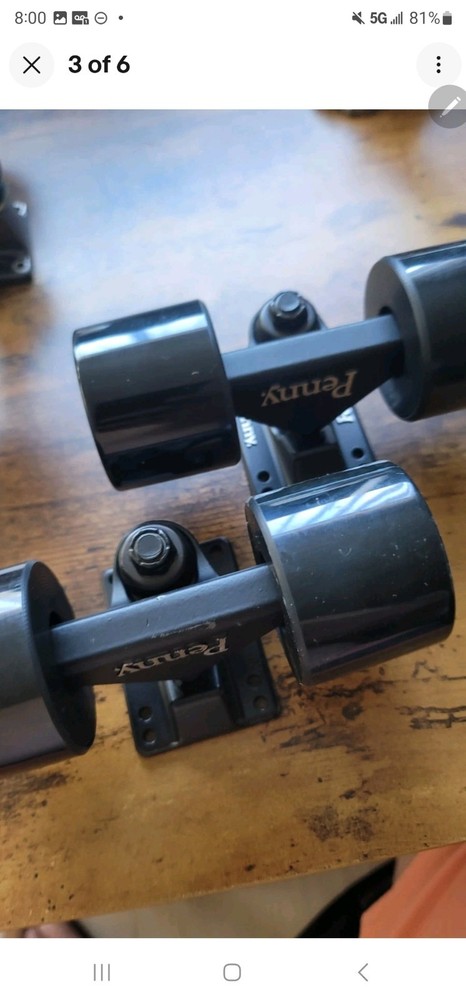 Penny Board Black Trucks PAIR