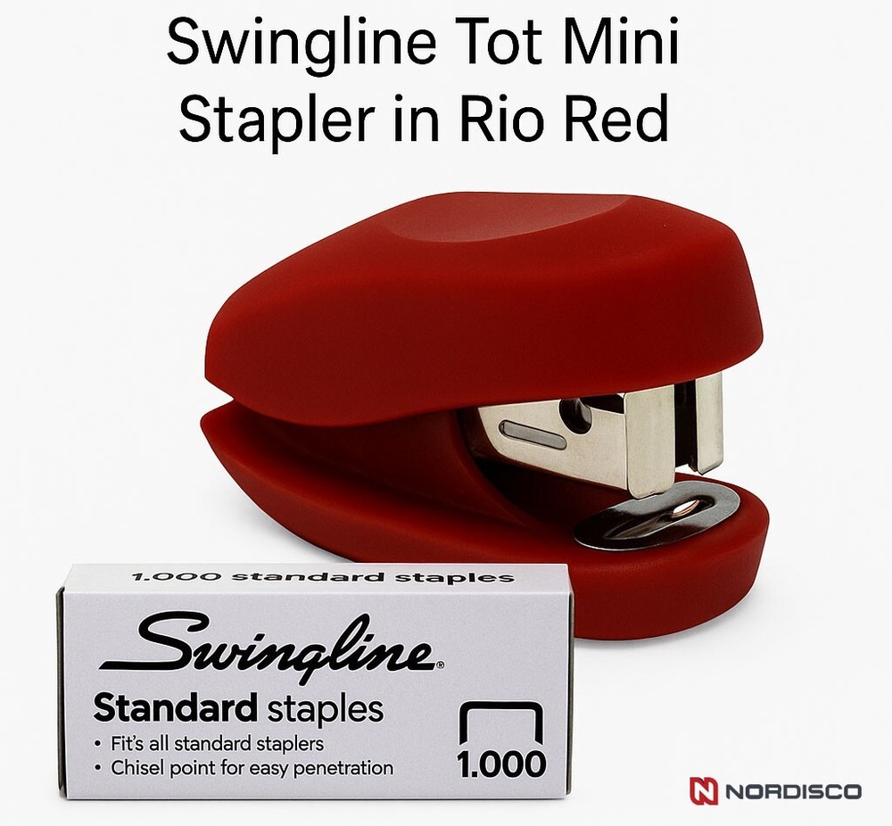 Swingline TOT Mini Stapler 48212 with Staples, Rio Red