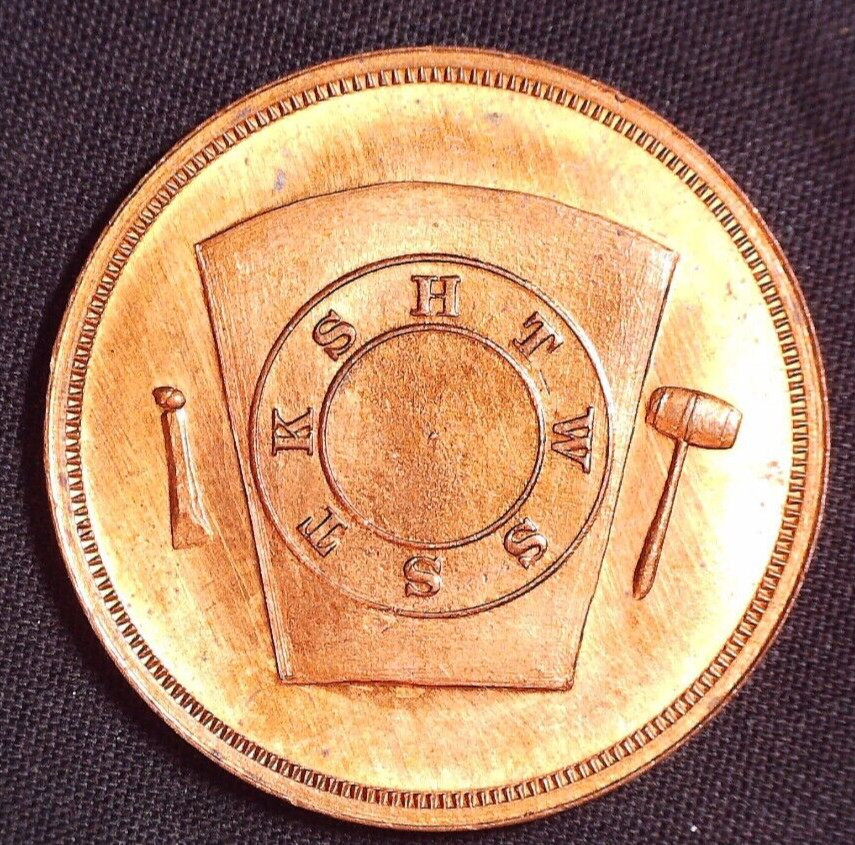 Winthrop Chapter Masonic Penny Token Winthrop Massachusetts
