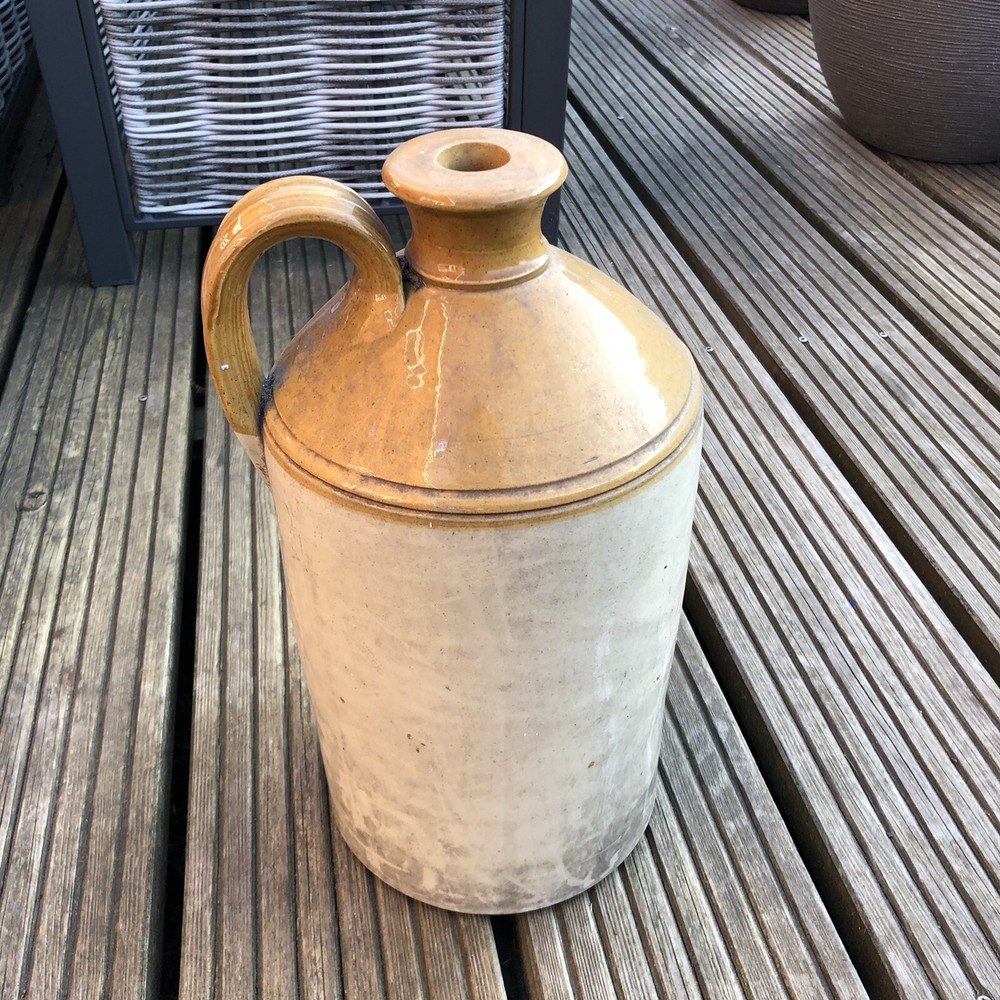 Small / Medium Vintage Stoneware Flagon Wine