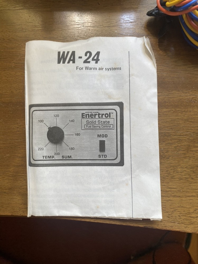 Thermostat Enertrol Solid State Fuel System Control WA-24