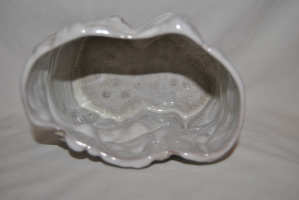 Frankoma White B3 Tree Bark Cork Planter