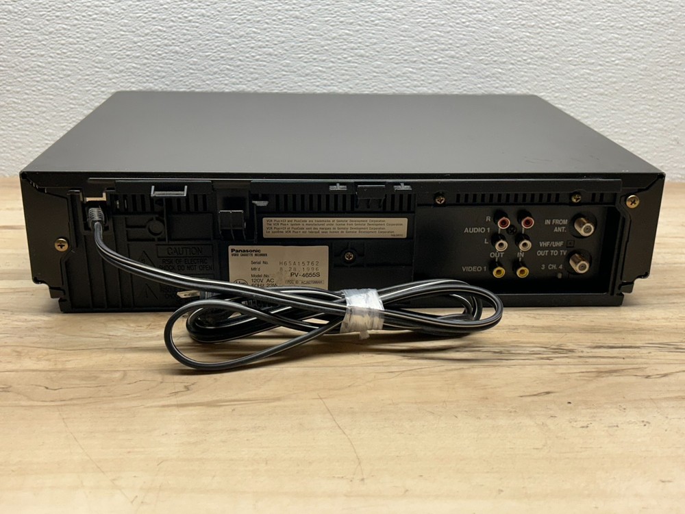 1996 Panasonic PV-4655S VHS Cassette Player Recorder No Remote Tested Works