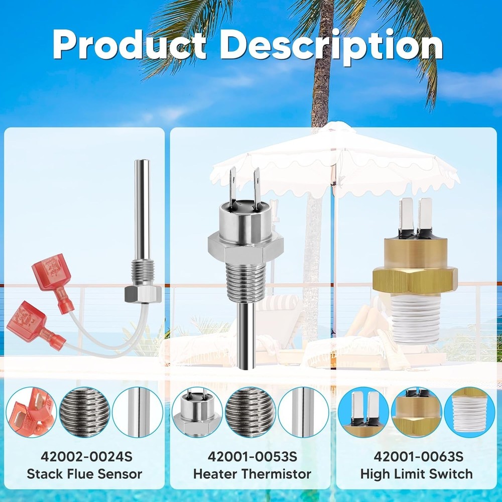High Limit Switch & Heater Thermistor Kit for Pentair