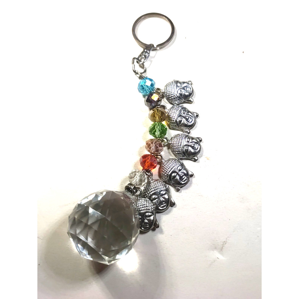 Buddha Bead Ball Charm Keychain