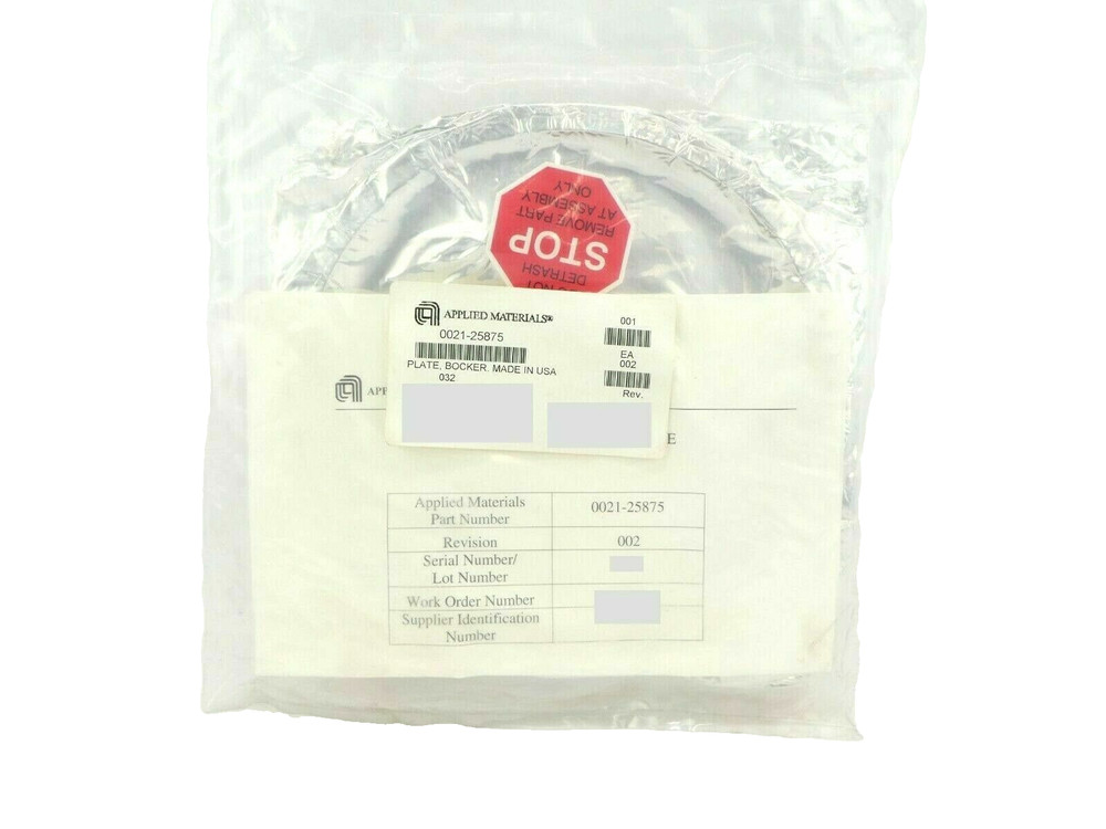AMAT Applied Materials 0021-25875 Bocker Plate New