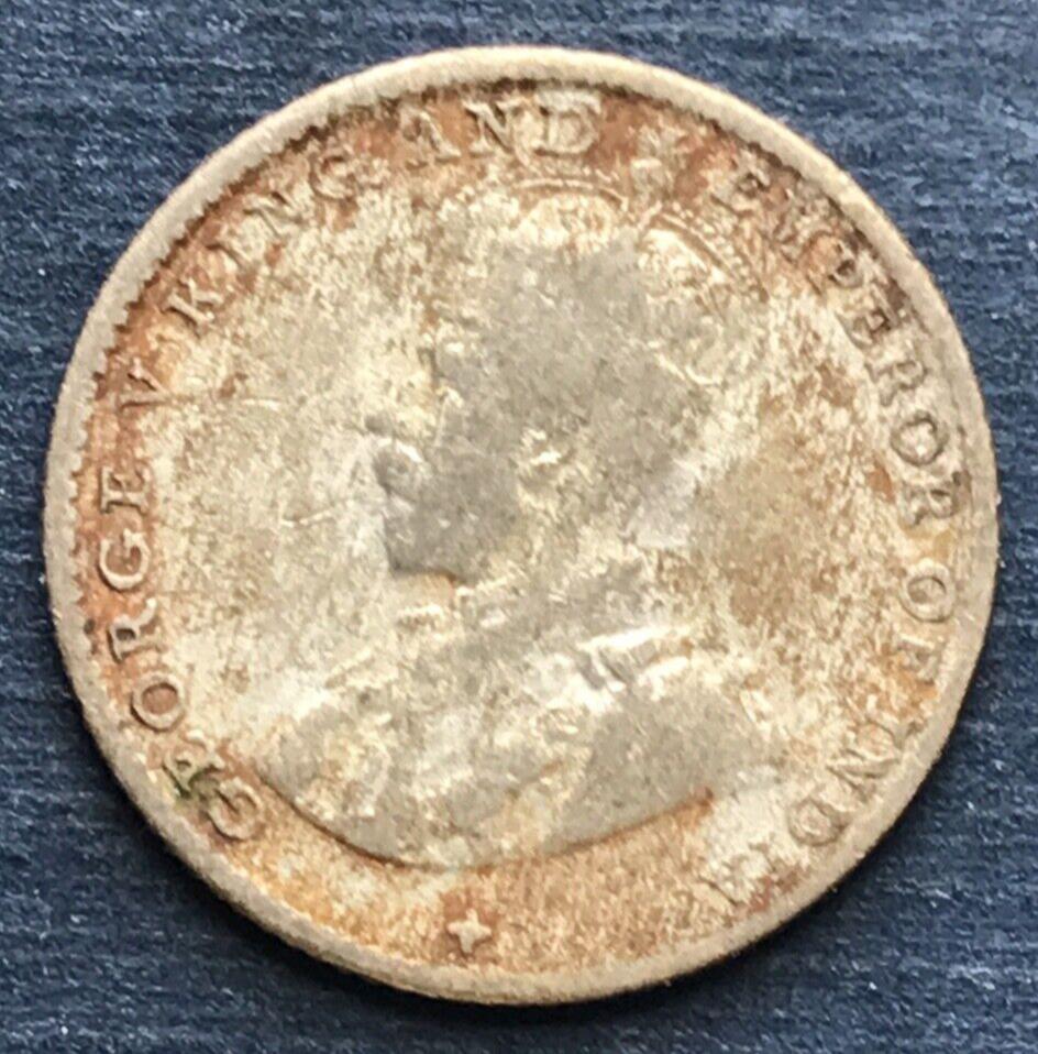 🇲🇾🇲🇾. 1918 Straits Settlements 5 Cents - George V  🇲🇾🇲🇾