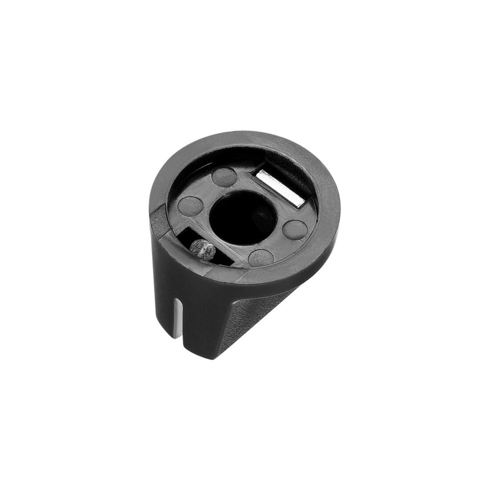 2Pcs 6.4mm Shaft Hole Pedal Knobs Pointer Control Knobs with Set Screw Black