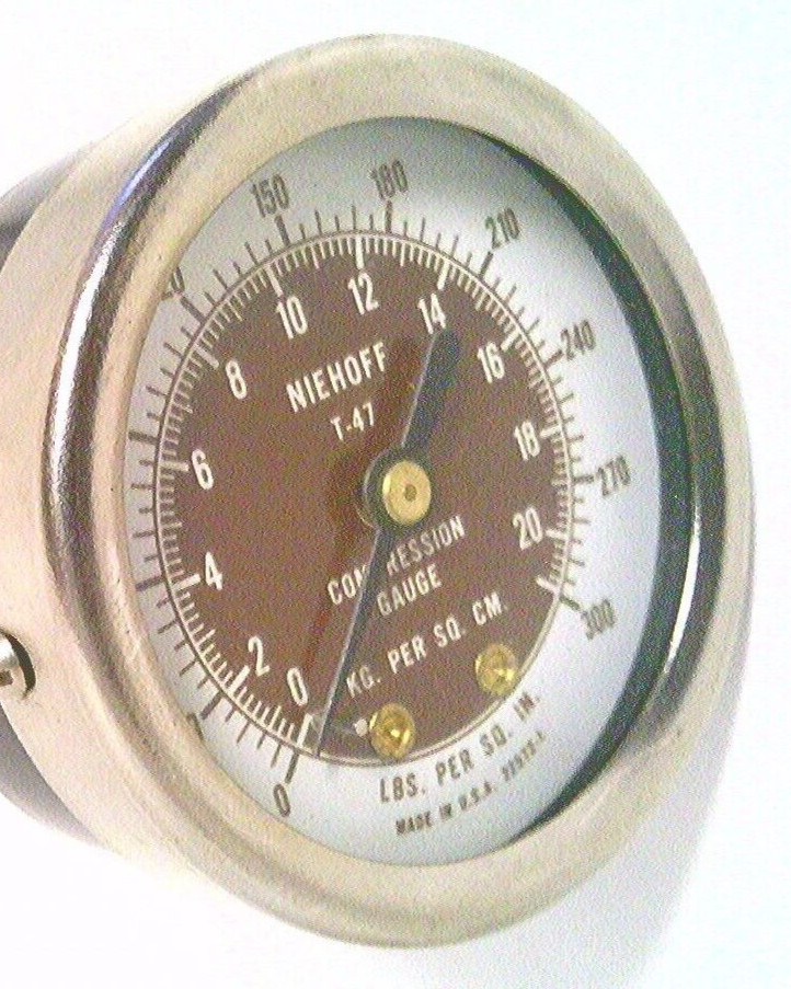 ✅ Niehoff~T-47~0-300 PSI~COMPRESSION Tester~Vintage