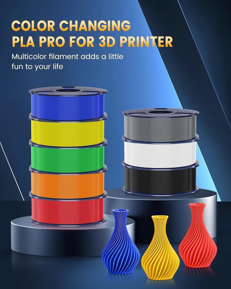 1.75mm 4KG PLA+ Filament Bundle - Neatly Wound, Durable, Quick Printing Solution