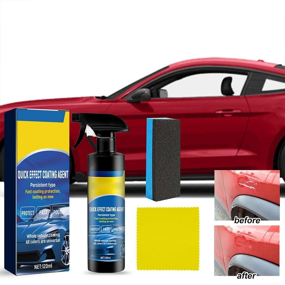 1PCS Car Coating Spray, 3 in 1 Multi-functional Quick 120 ml Effect S6I2