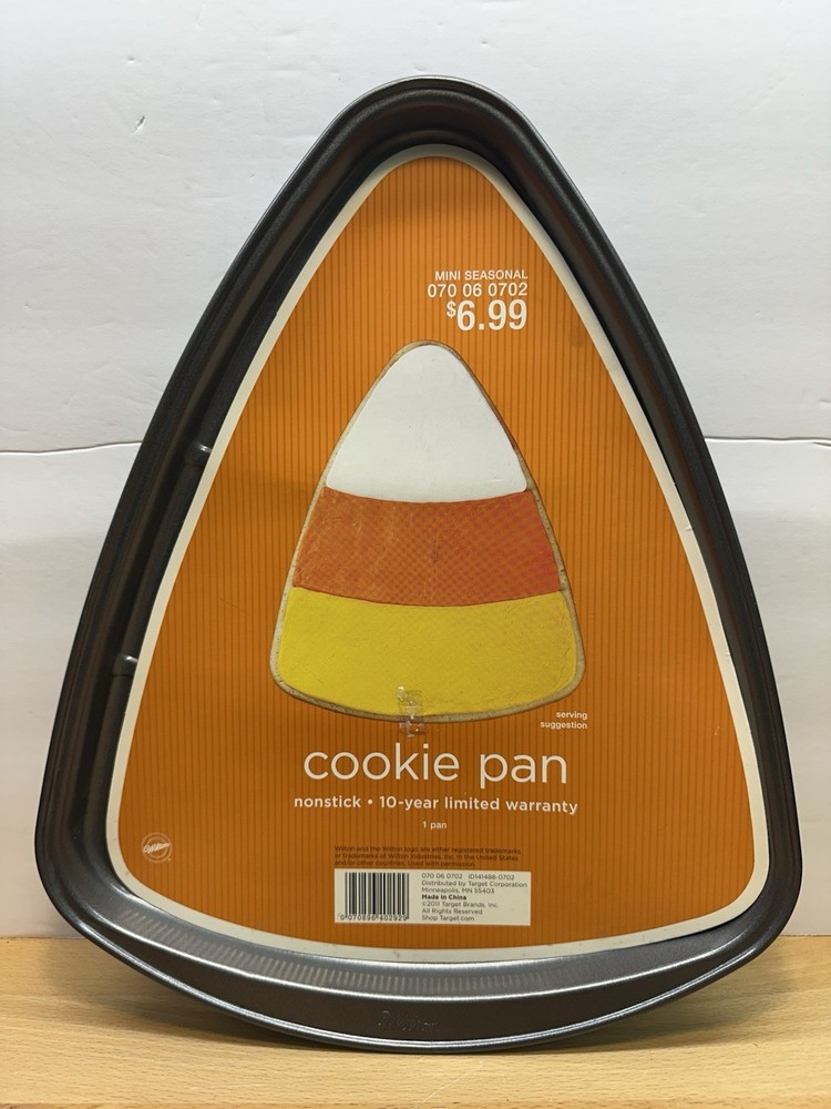 Halloween Wilton Candy Corn Shaped Nonstick Cookie Pan NWT 2011 Target NOS FALL