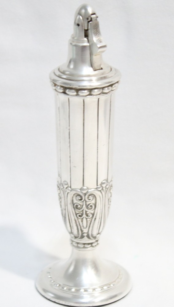 Vintage Silver Plate Ronson "JUNO " Table Lighter Working Condition