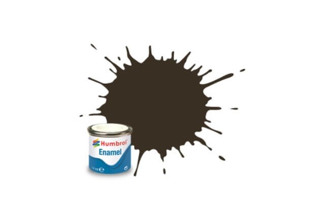 Humbrol 14ml Service Brown Gloss Enamel Paint