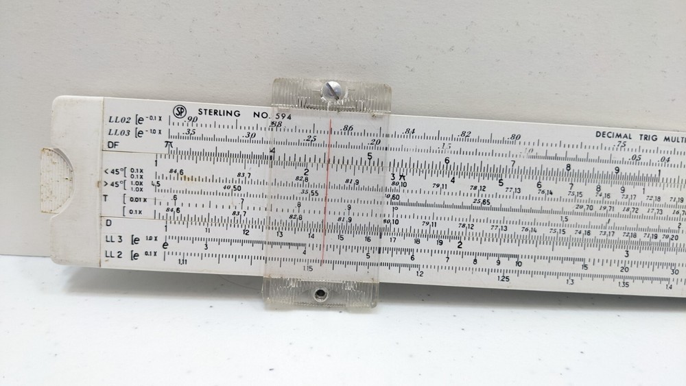 1965 Sterling No. 594 Decimal Trig Multi-log Slide BTBS