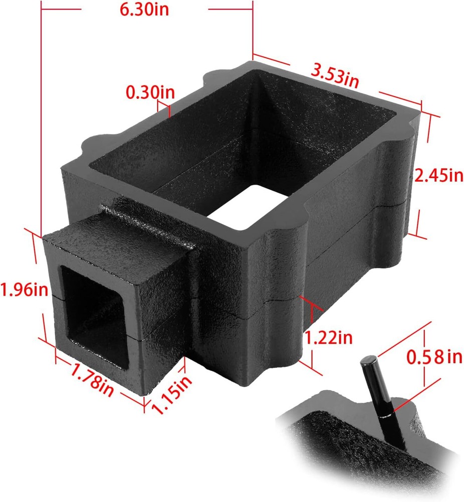 Cast Iron 2 Part Flask Mold for Delft Sand Casting Jewelry Making Tool Black