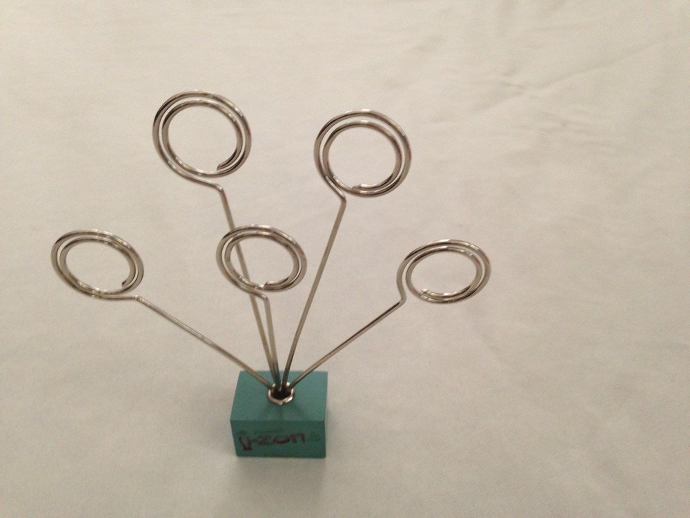 Silvertone 5" Metal Paper Clip Document Holder with Five Clips