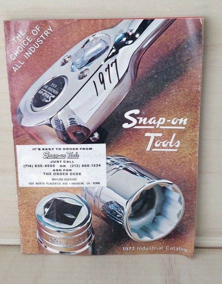 Snap On Tools -1977 Catalog - Manual Guide Books  - Missing back cover page.