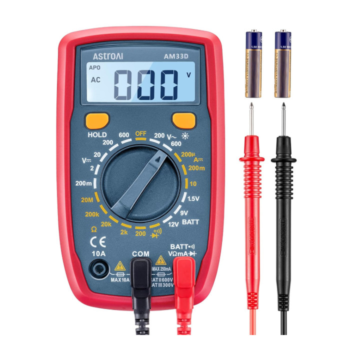 AstroAI Digital Multimeter Tester 2000 Counts with DC AC Voltmeter and Blue