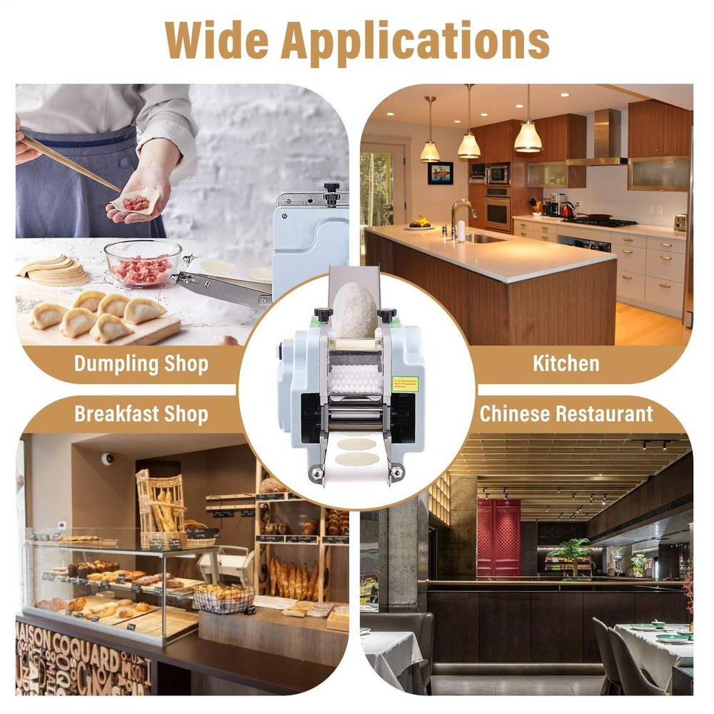 Electric Dumpling Wrapper Maker Kitchen Round Shaped Dumpling Skin Machine 110V