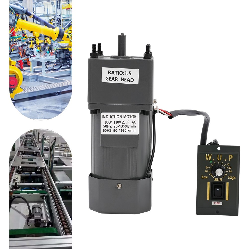 0-270RPM Electric Gear Motor With Variable Speed Reducer Controller Torque 1:5