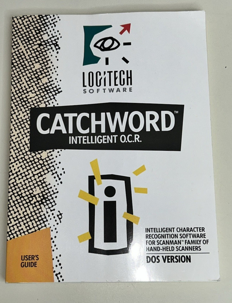 Logitech Software Catchword Intelligent OCR DOS Ver User's Guide MANUAL ONLY