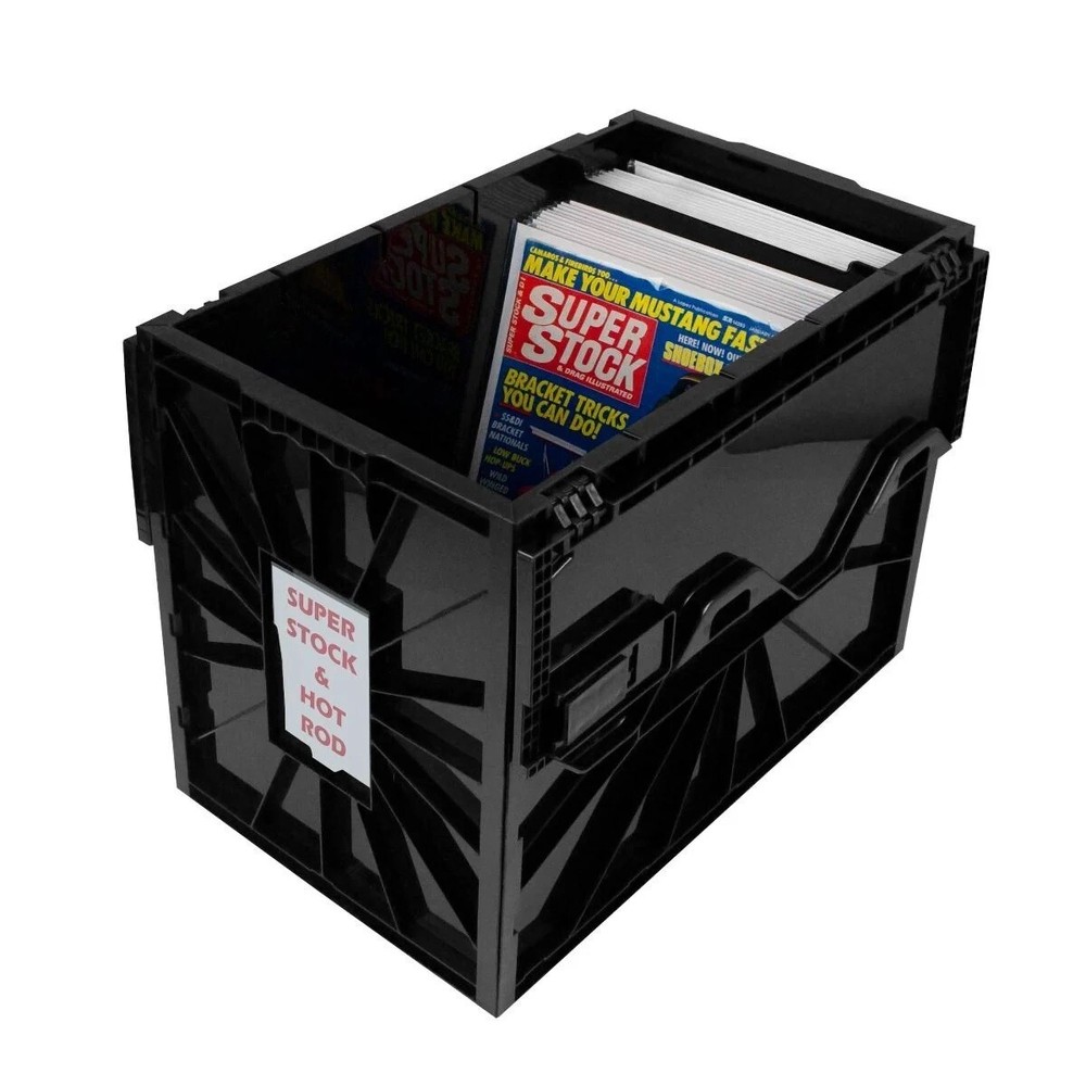 2 BCW Magazine Plastic Bins Stackable Doc Box Long Term Magazine Storage New (2)