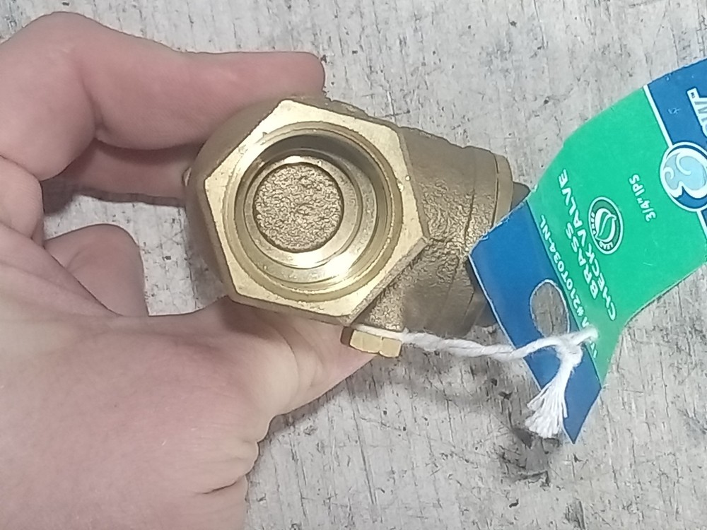 EVERFLOW 210T034-NL BRASS CHECK VALVE (O7B)